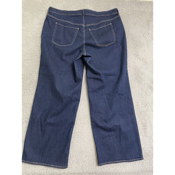 Old Navy Womens Jeans Wow Flare Denim Blue Dark Rinse High Rise Boho 20 - Picture 6 of 9